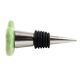 2 Pieces Lime White Dot Cloud Ceramic Wine Bottle Stopper